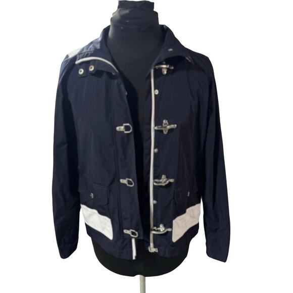 Lauren Ralph Lauren Active Nautical Lobster Clasp Jacket Navy Blue W Medium - Picture 5 of 13
